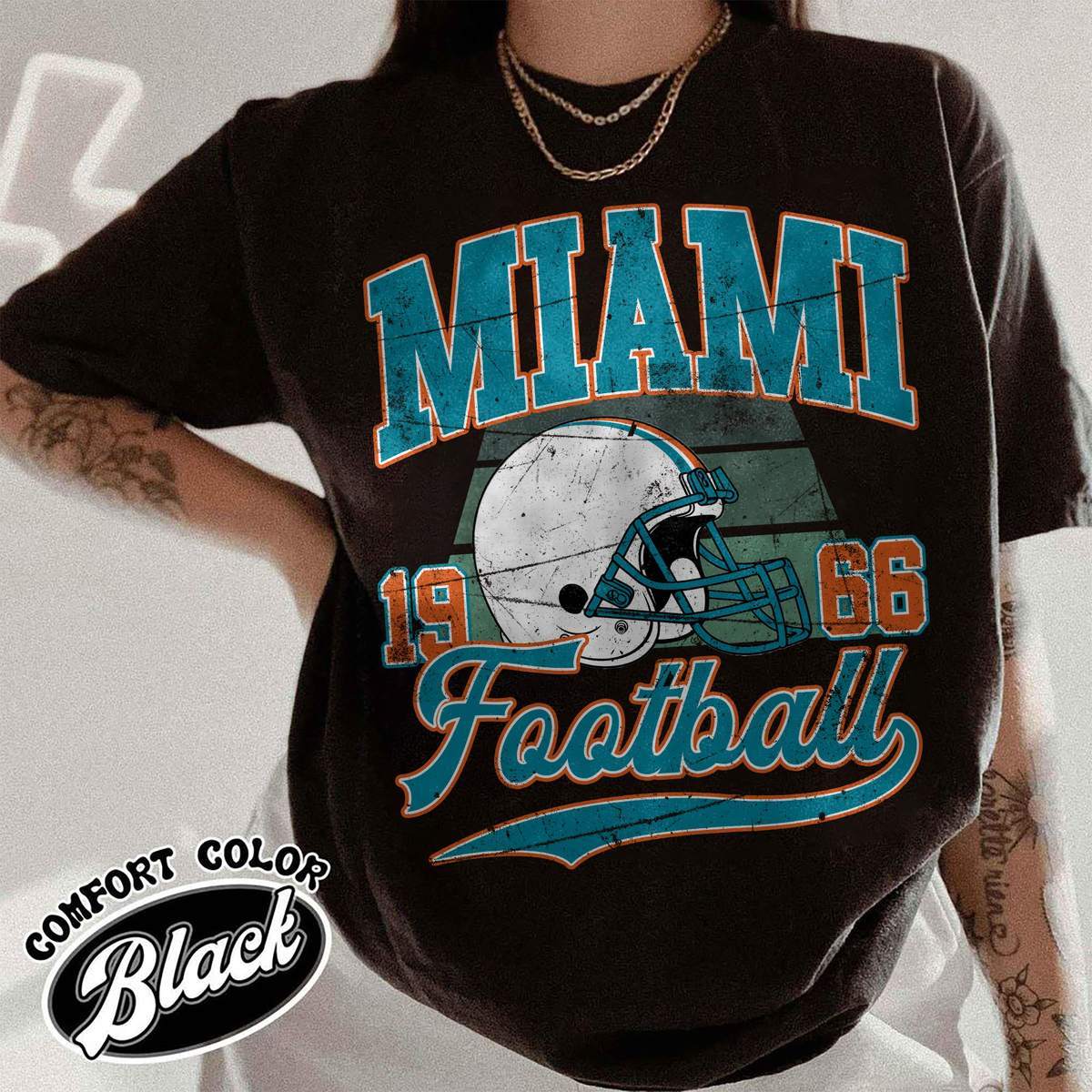 Unisex Miami football vintage t-shirt for men and women