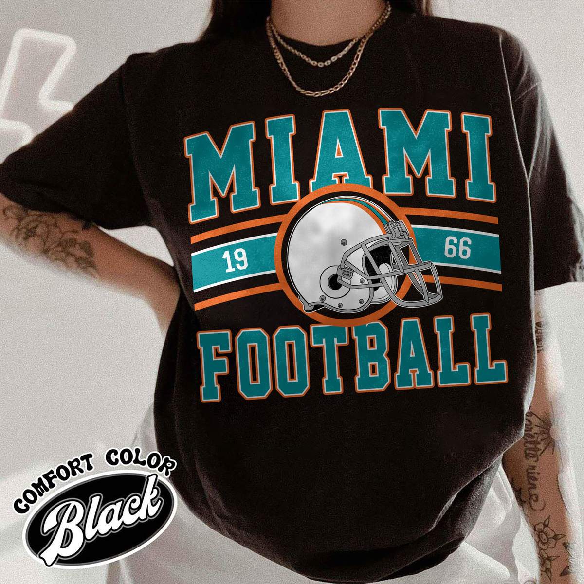 Unisex Miami football vintage t-shirt for men and women