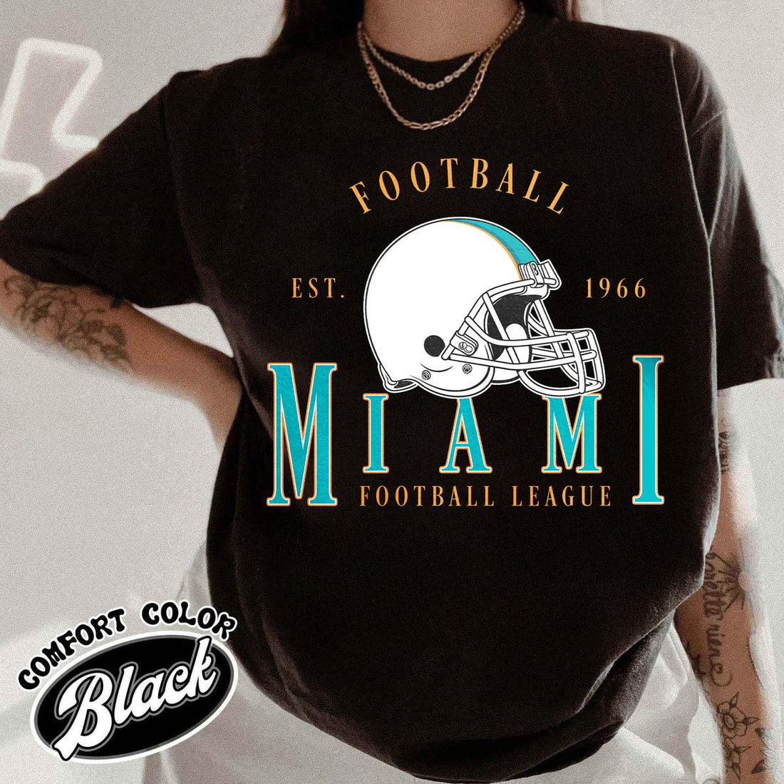 Unisex Miami football vintage t-shirt for men and women