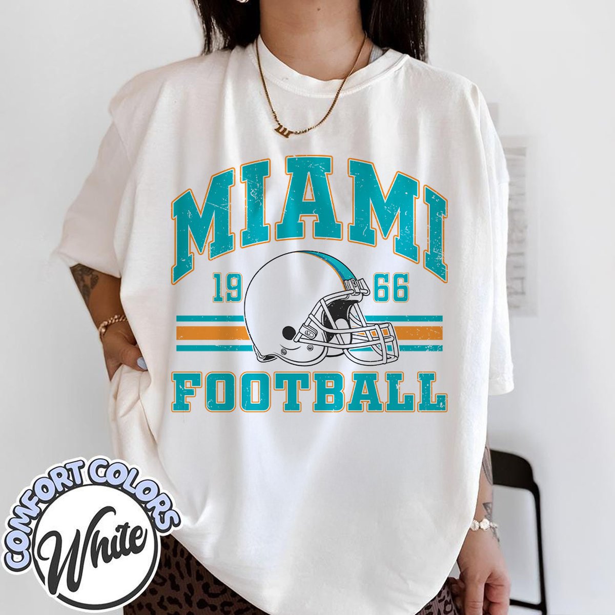 Unisex Miami football vintage t-shirt for men and women