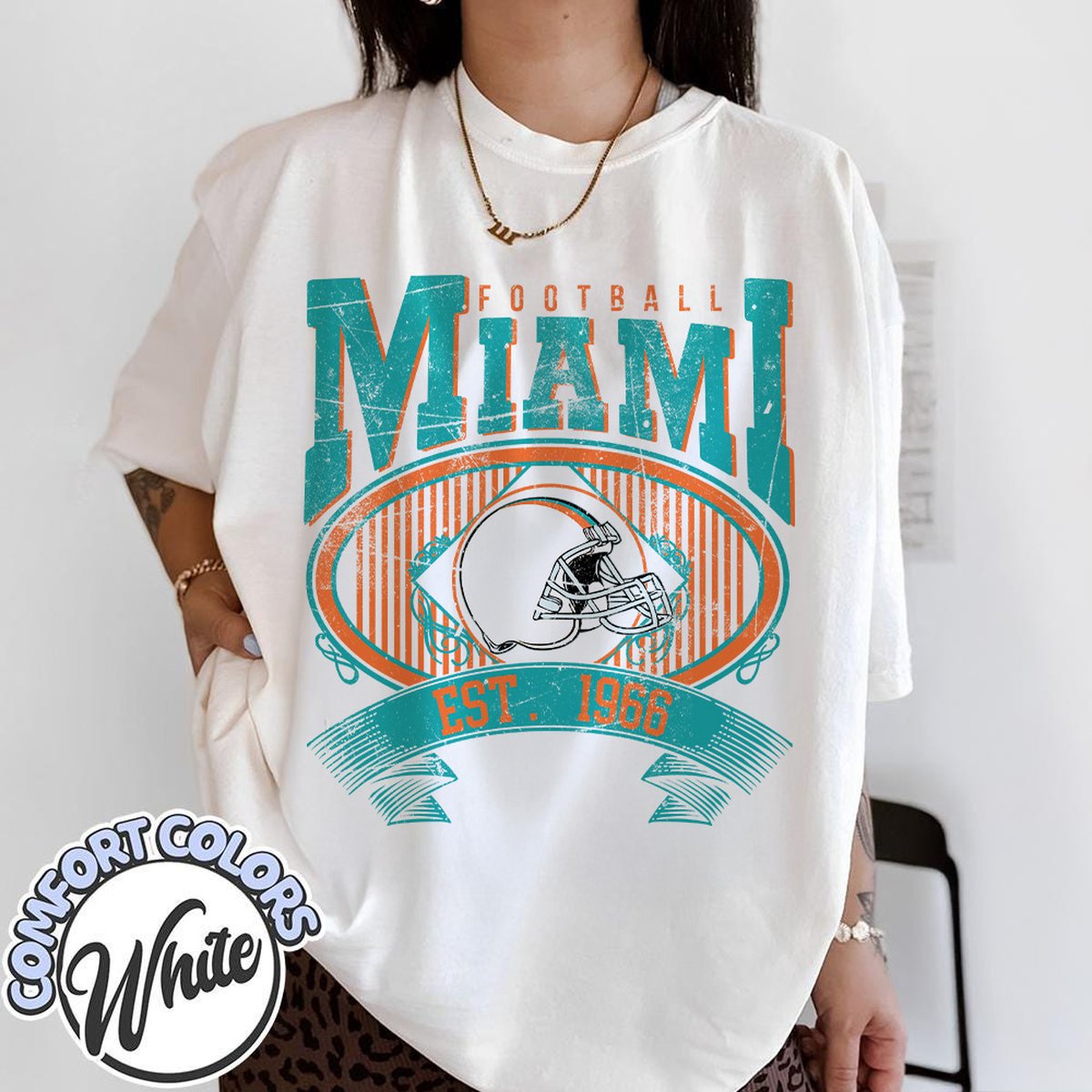 Unisex Miami football vintage t-shirt for men and women