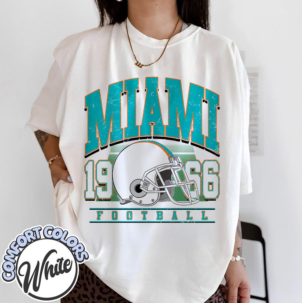 Unisex Miami football vintage t-shirt for men and women