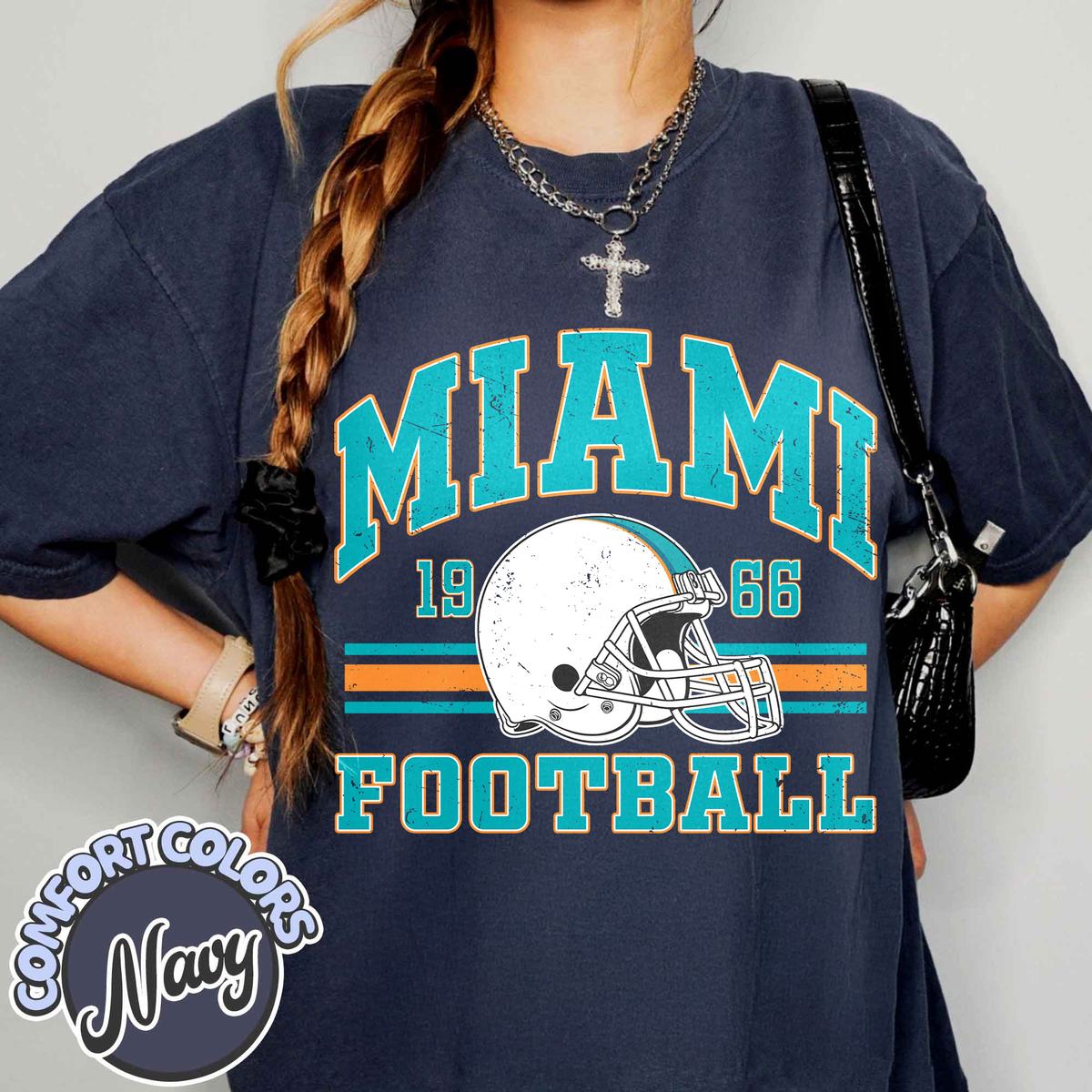 Unisex Miami football vintage t-shirt for men and women
