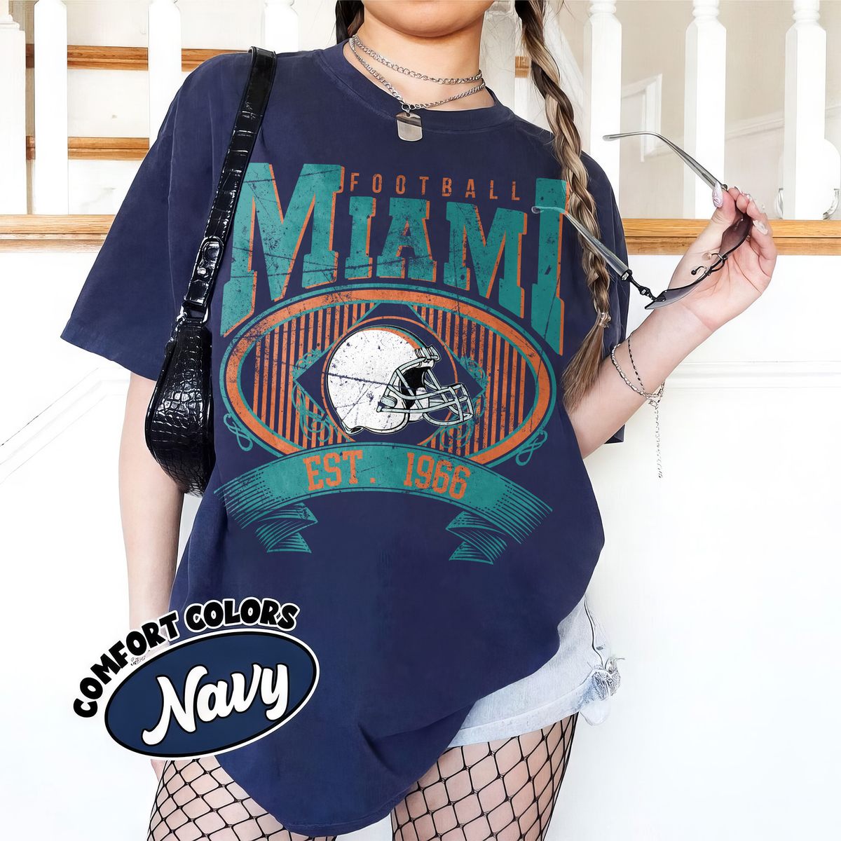 Unisex Miami football vintage t-shirt for men and women