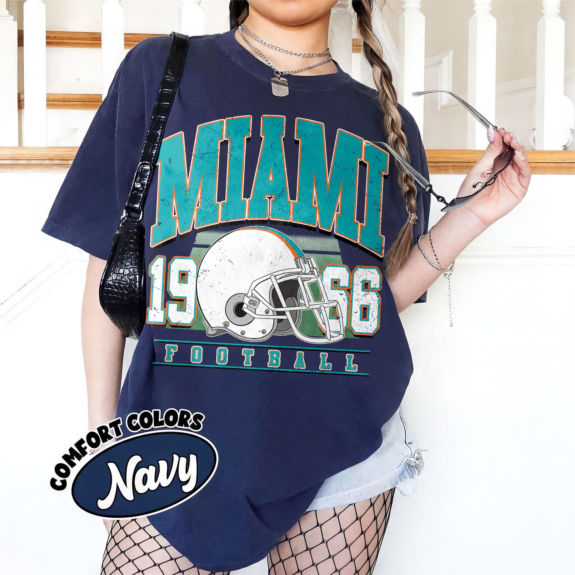 Unisex Miami football vintage t-shirt for men and women