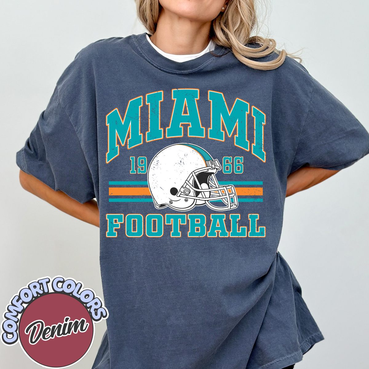 Unisex Miami football vintage t-shirt for men and women