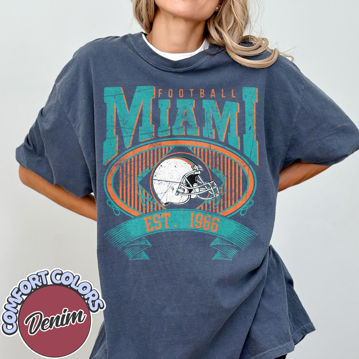 Unisex Miami football vintage t-shirt for men and women