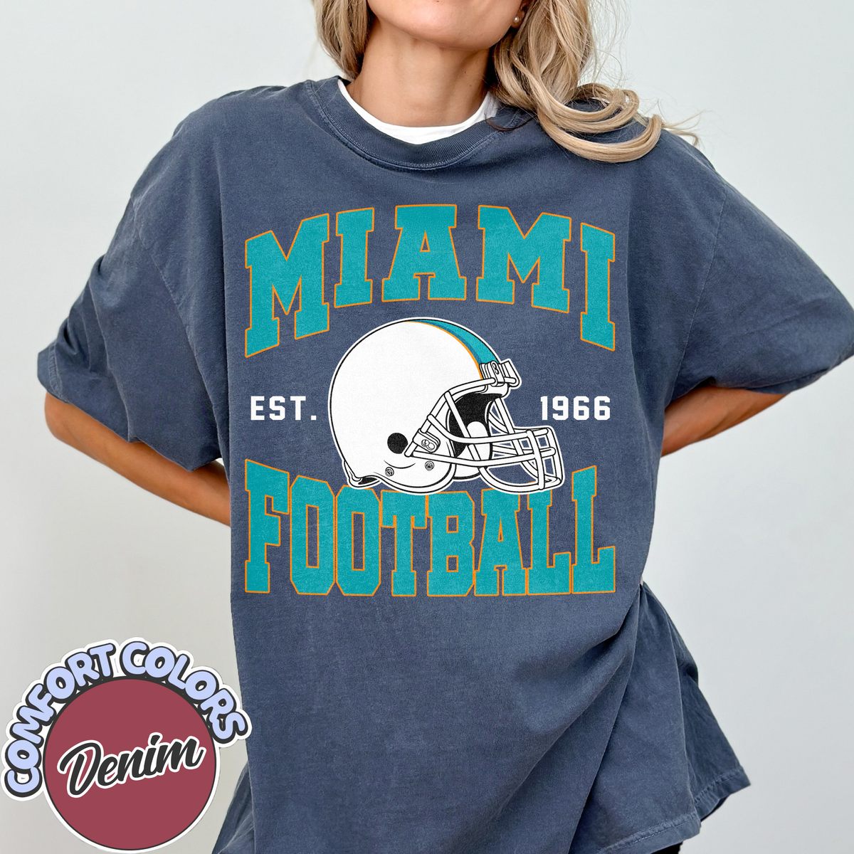 Unisex Miami football vintage t-shirt for men and women