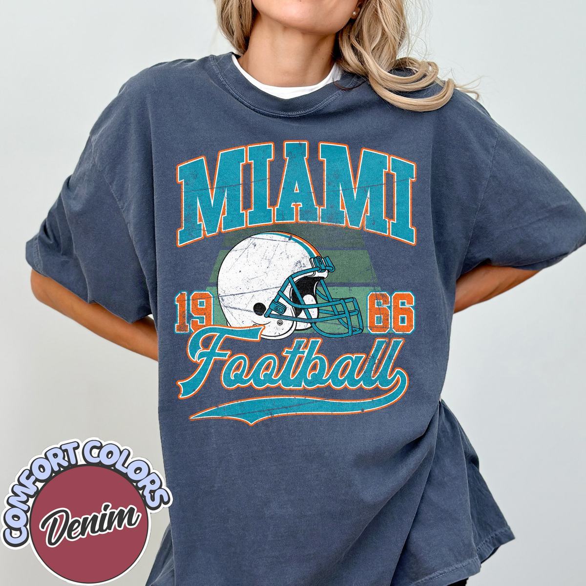 Unisex Miami football vintage t-shirt for men and women