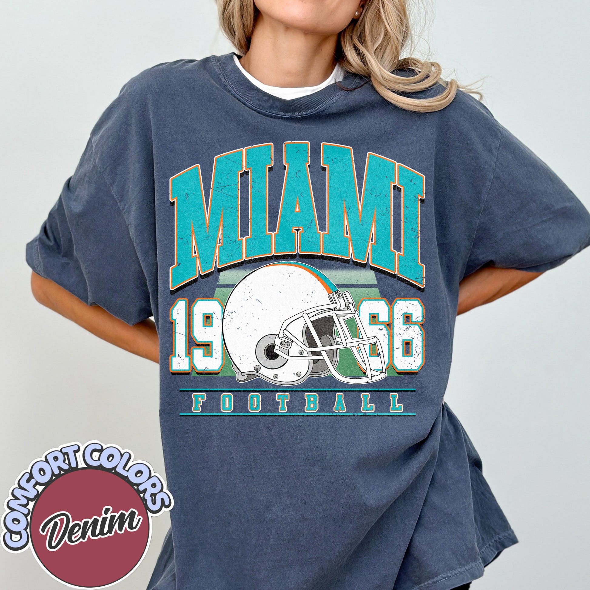 Unisex Miami football vintage t-shirt for men and women