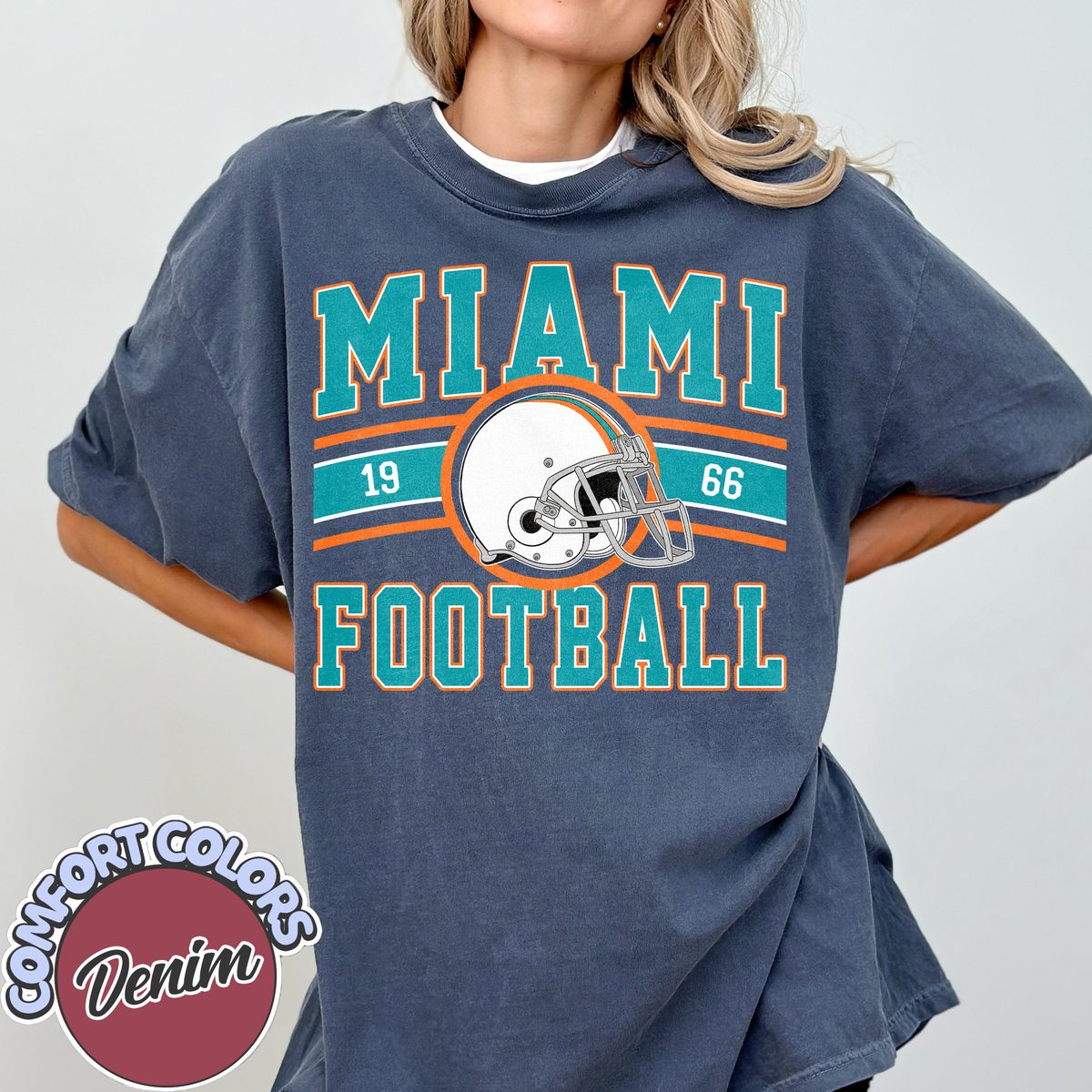 Unisex Miami football vintage t-shirt for men and women