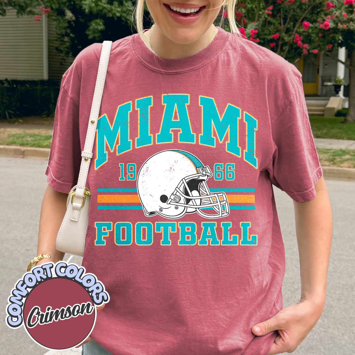 Unisex Miami football vintage t-shirt for men and women