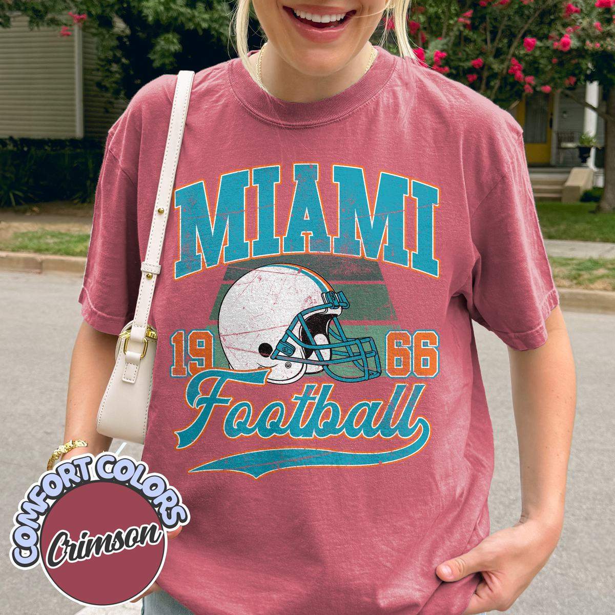 Unisex Miami football vintage t-shirt for men and women