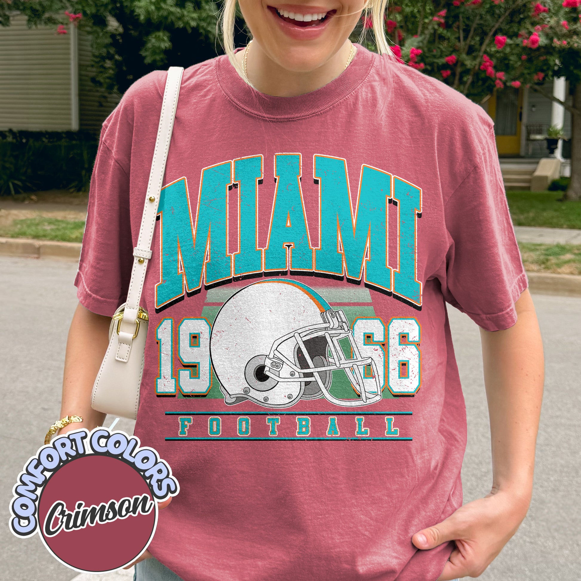 Unisex Miami football vintage t-shirt for men and women