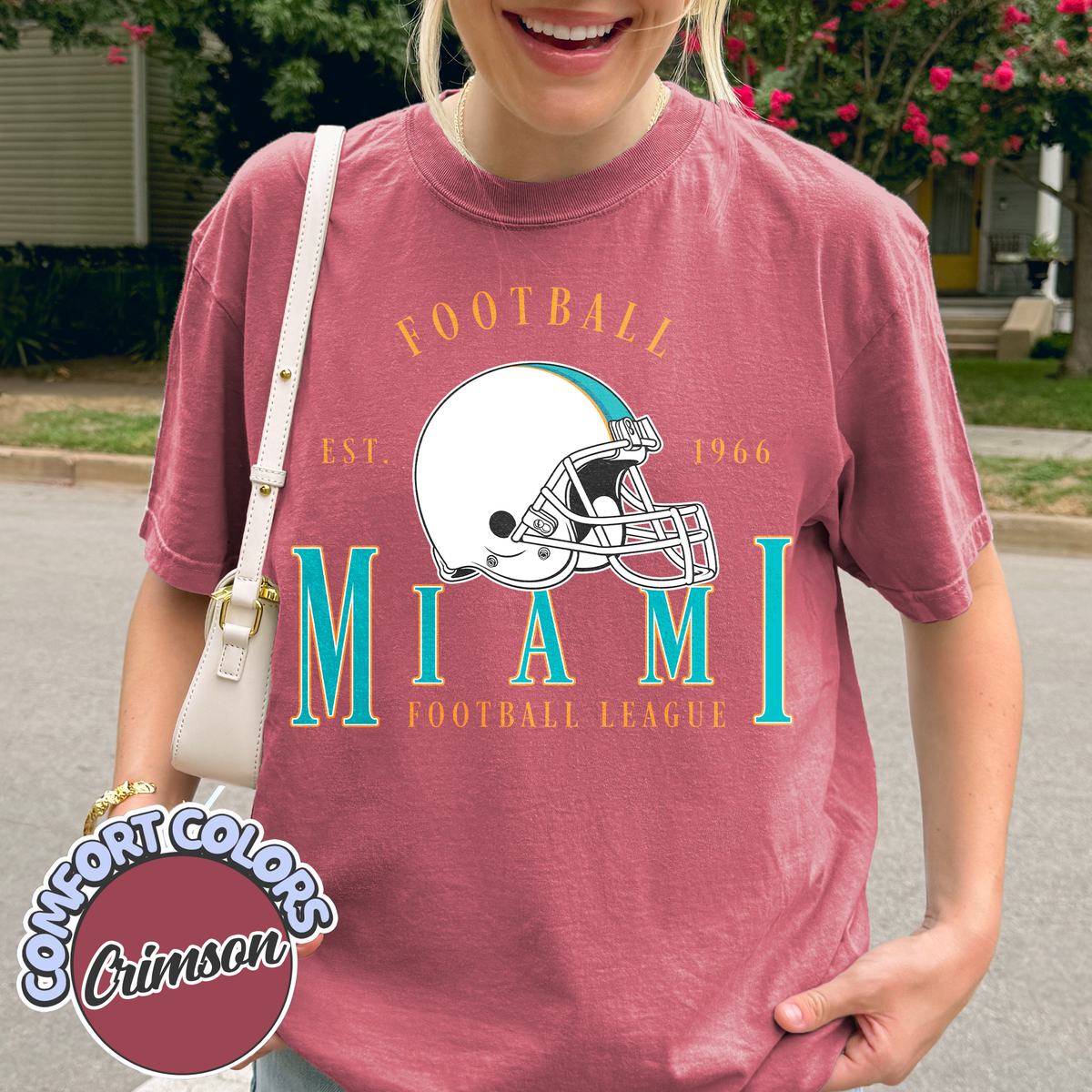 Unisex Miami football vintage t-shirt for men and women
