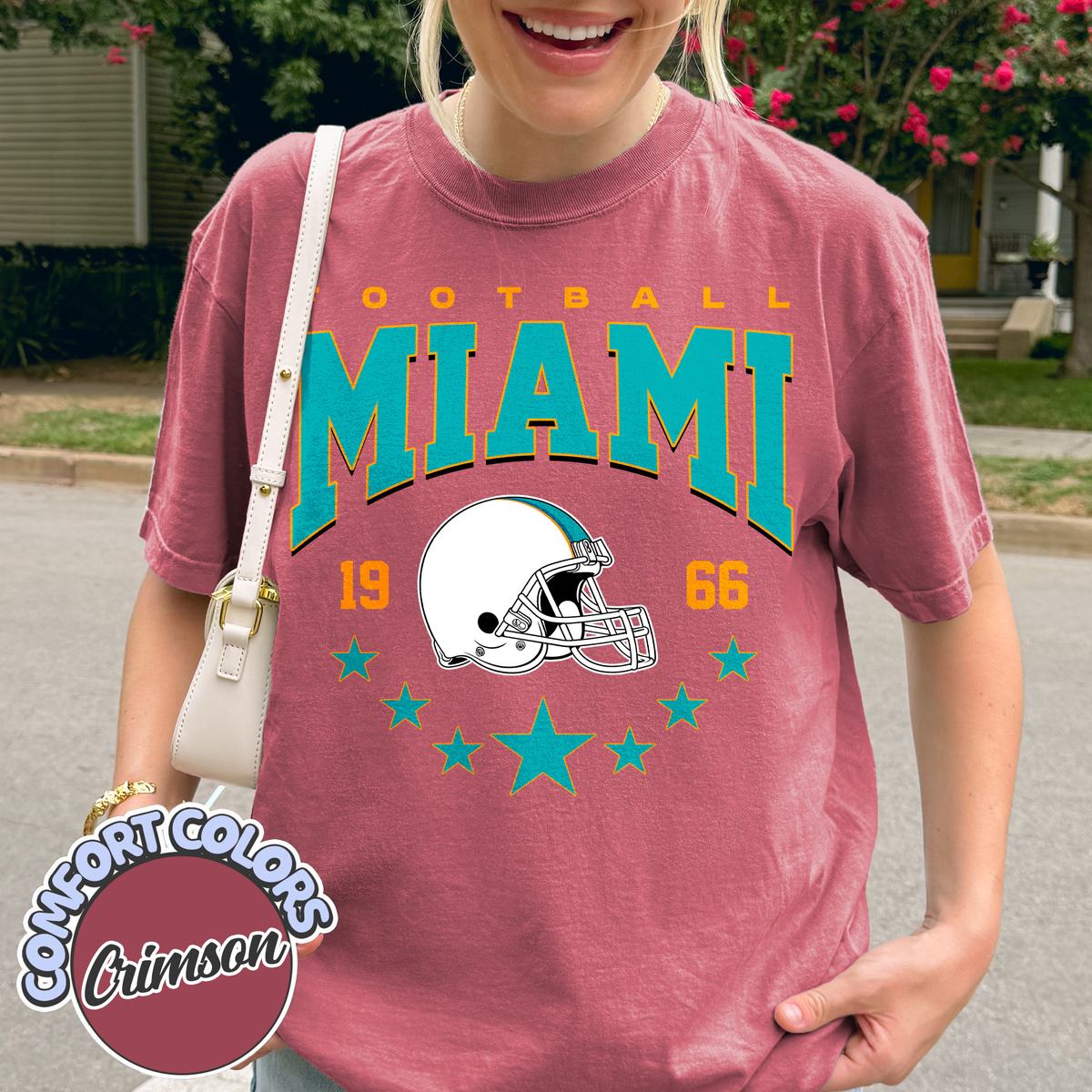 Unisex Miami football vintage t-shirt for men and women
