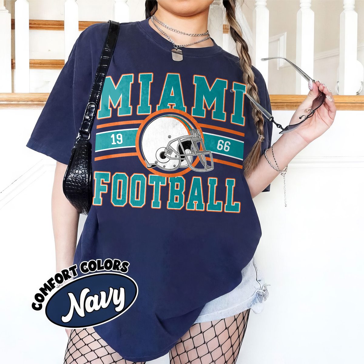 Unisex Miami football vintage t-shirt for men and women