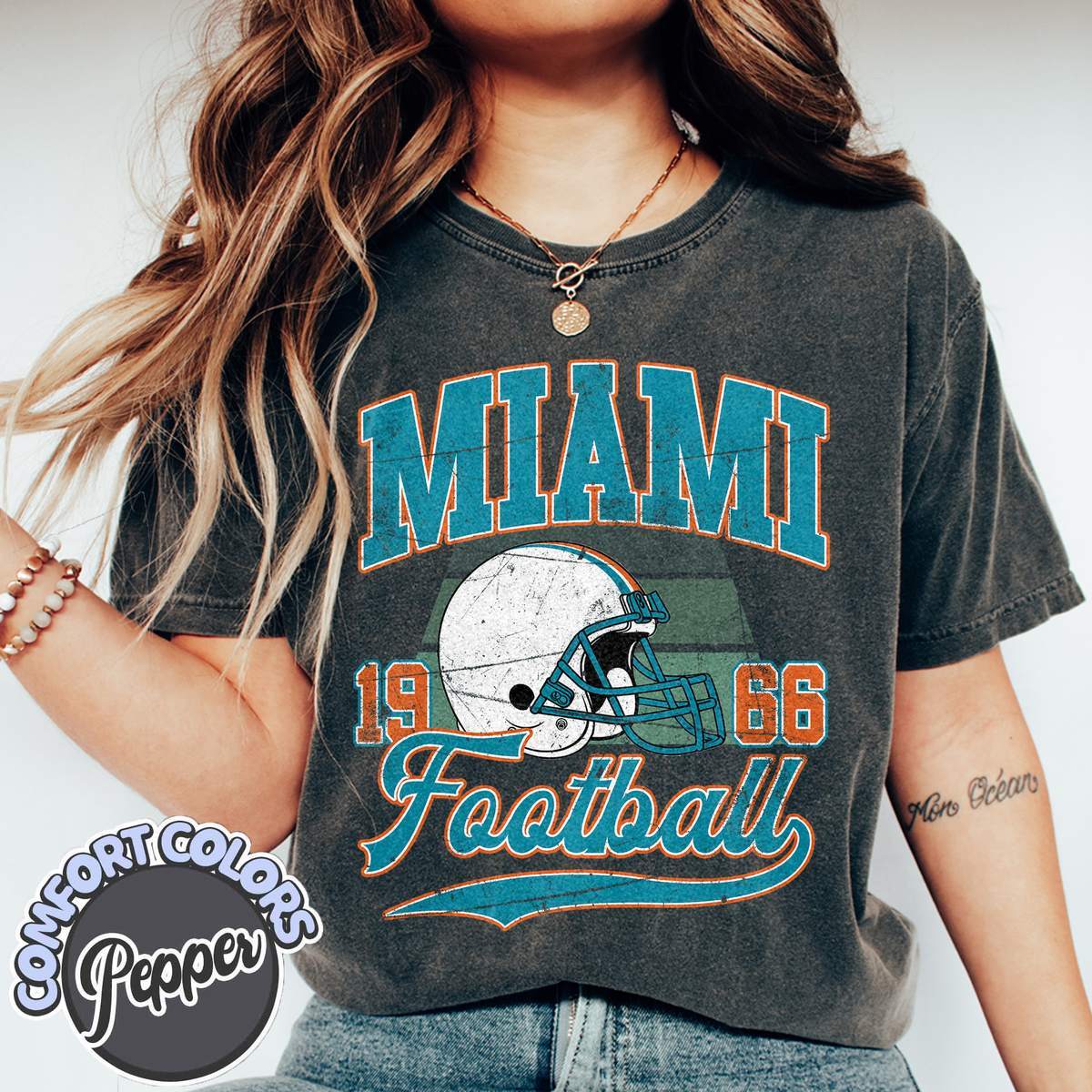 Unisex Miami football vintage t-shirt for men and women