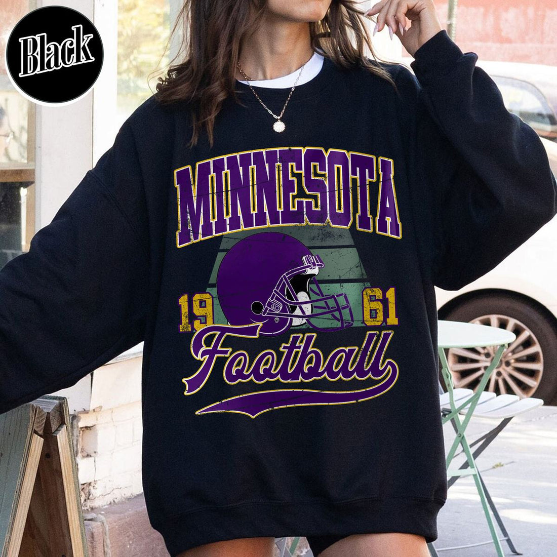 Unisex Minnesota football vintage crewneck sweatshirt for men and women
