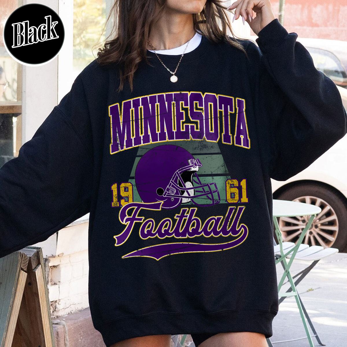 Unisex Minnesota football vintage crewneck sweatshirt for men and women