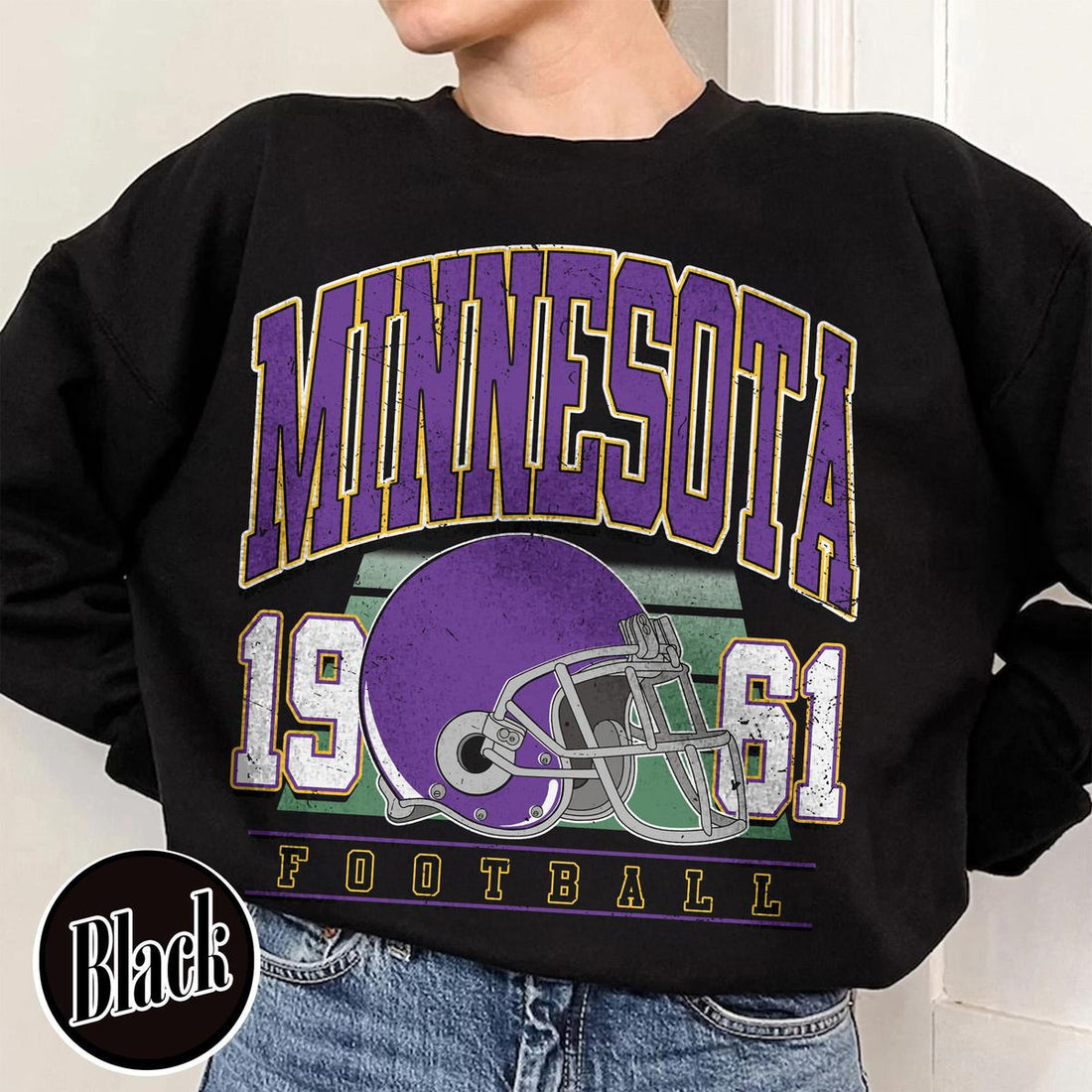 Unisex Minnesota football vintage crewneck sweatshirt for men and women