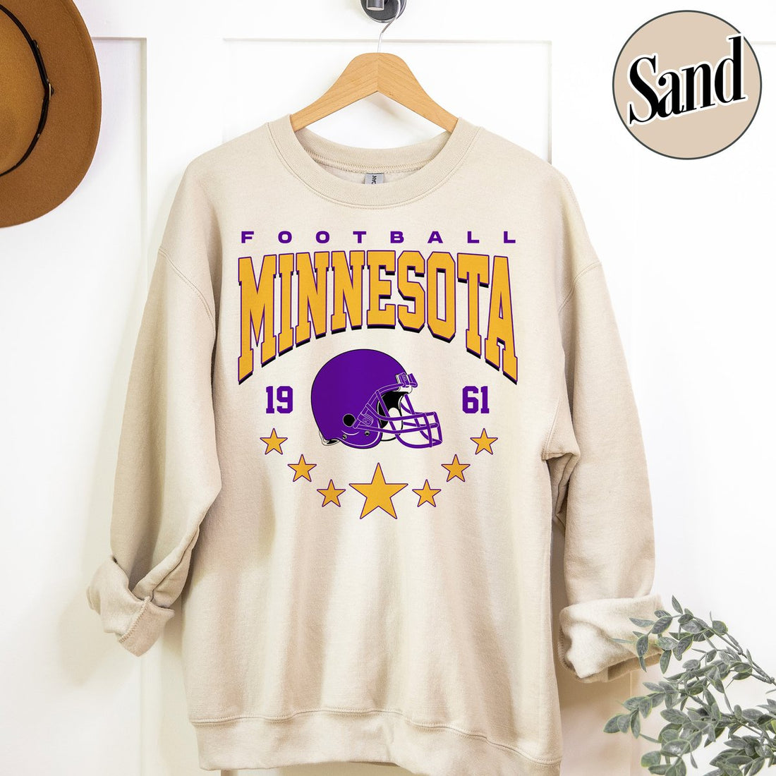Unisex Minnesota football vintage crewneck sweatshirt for men and women