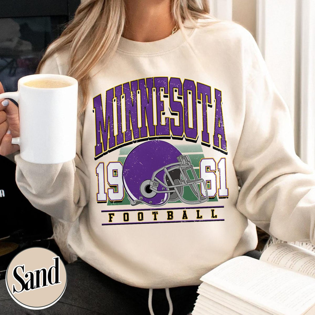 Unisex Minnesota football vintage crewneck sweatshirt for men and women