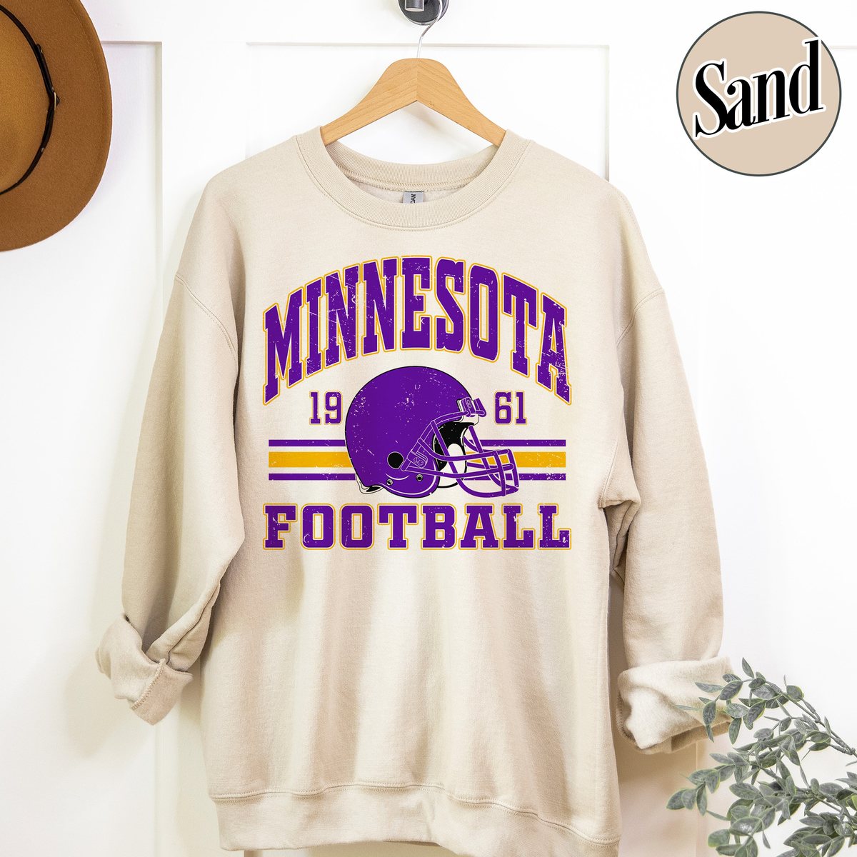Unisex Minnesota football vintage crewneck sweatshirt for men and women