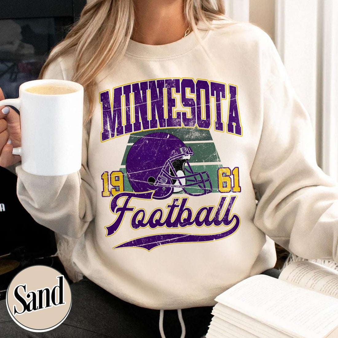 Unisex Minnesota football vintage crewneck sweatshirt for men and women