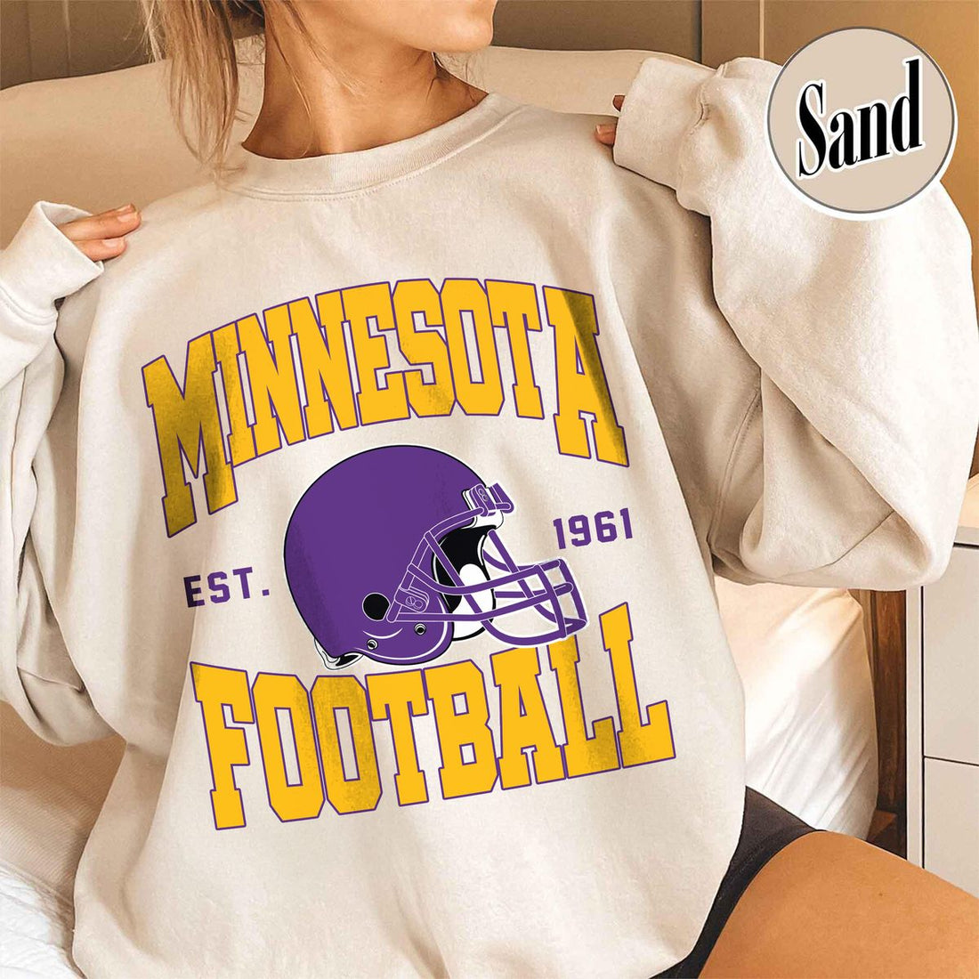 Unisex Minnesota football vintage crewneck sweatshirt for men and women