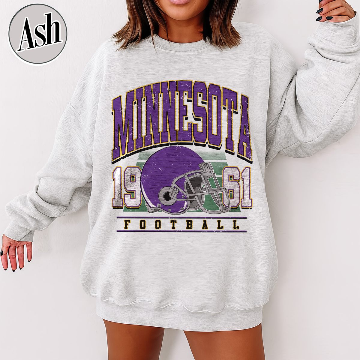 Unisex Minnesota football vintage crewneck sweatshirt for men and women