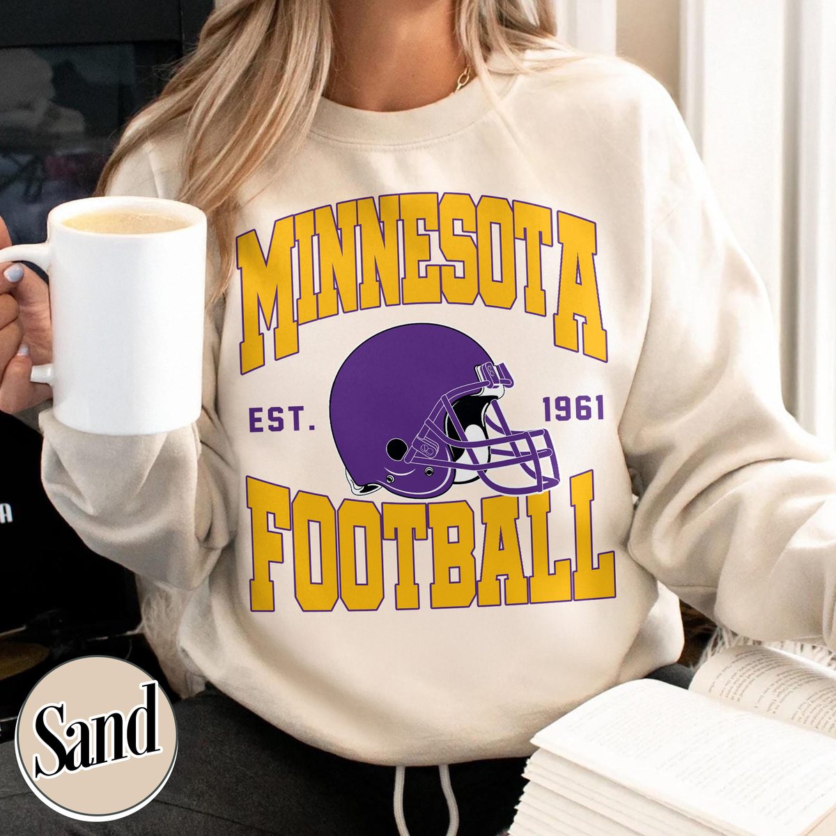 Unisex Minnesota football vintage crewneck sweatshirt for men and women