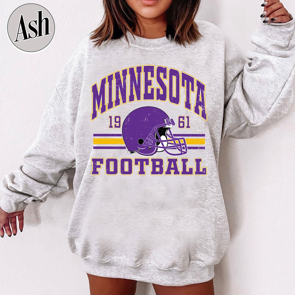 Unisex Minnesota football vintage crewneck sweatshirt for men and women