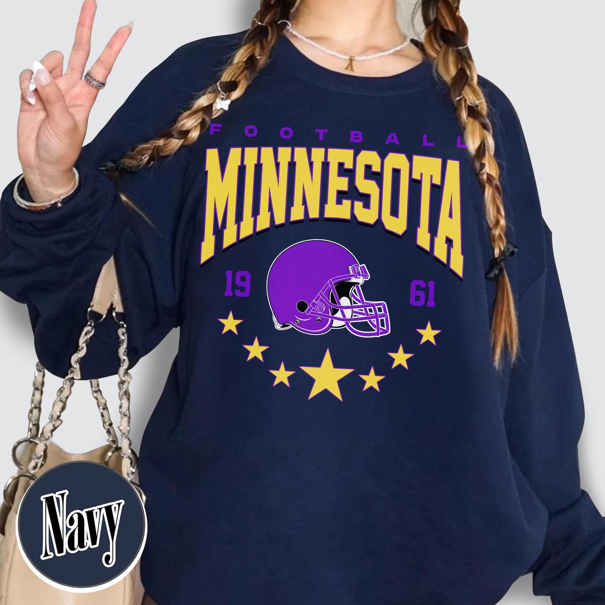 Unisex Minnesota football vintage crewneck sweatshirt for men and women