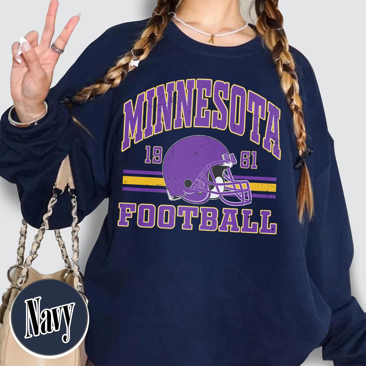 Unisex Minnesota football vintage crewneck sweatshirt for men and women