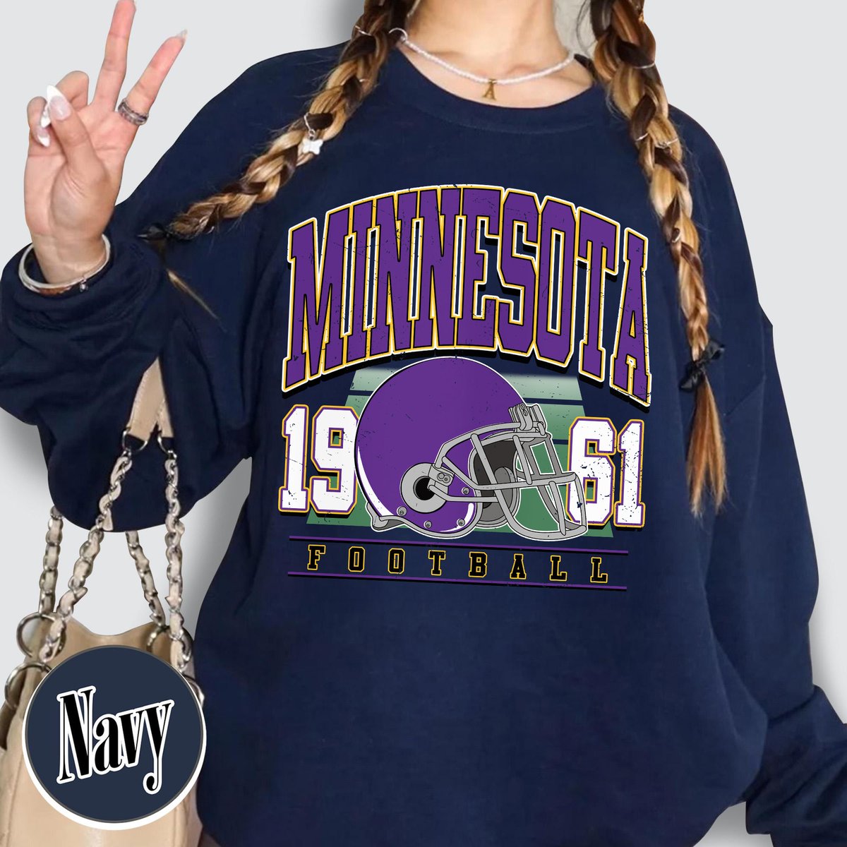 Unisex Minnesota football vintage crewneck sweatshirt for men and women