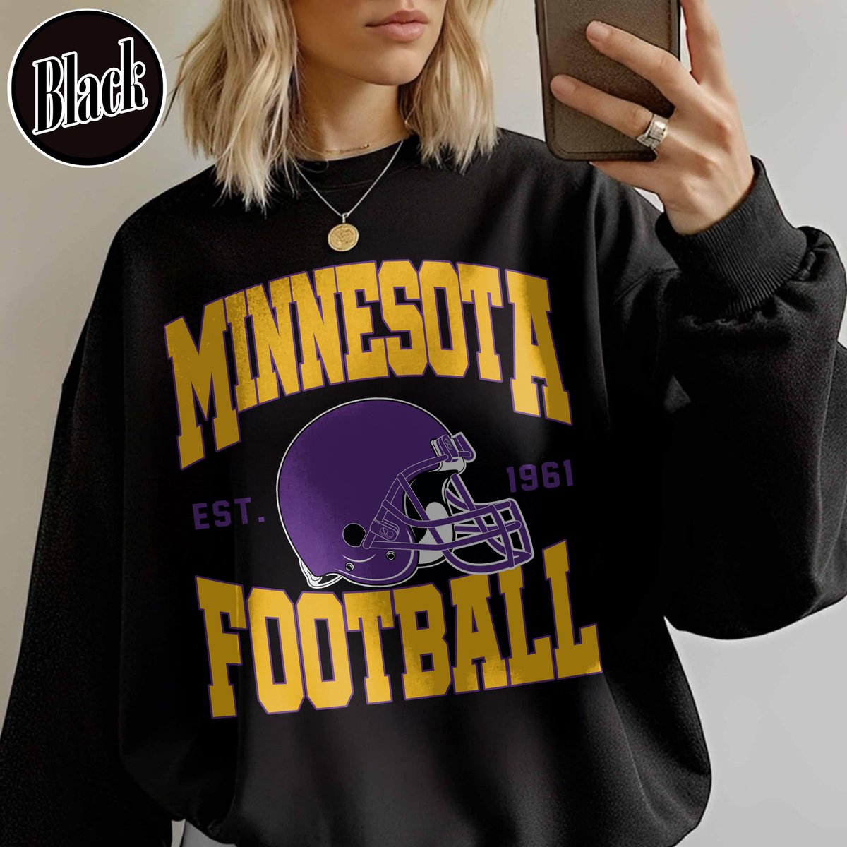 Unisex Minnesota football vintage crewneck sweatshirt for men and women