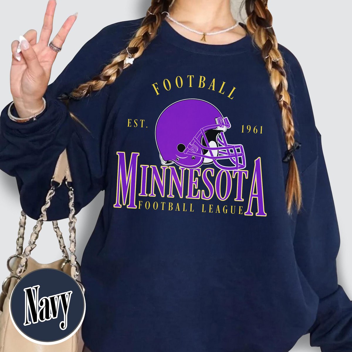 Unisex Minnesota football vintage crewneck sweatshirt for men and women