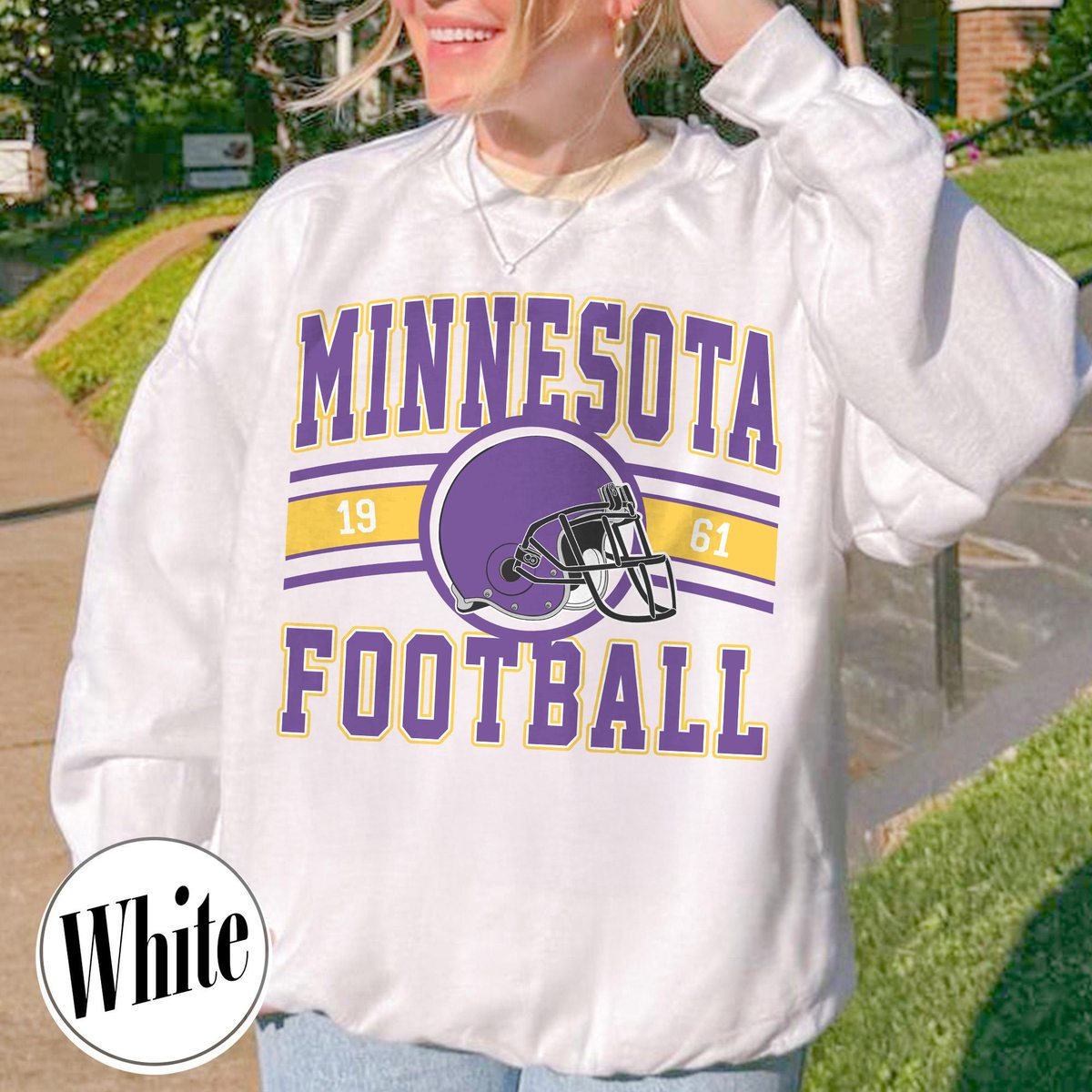 Unisex Minnesota football vintage crewneck sweatshirt for men and women