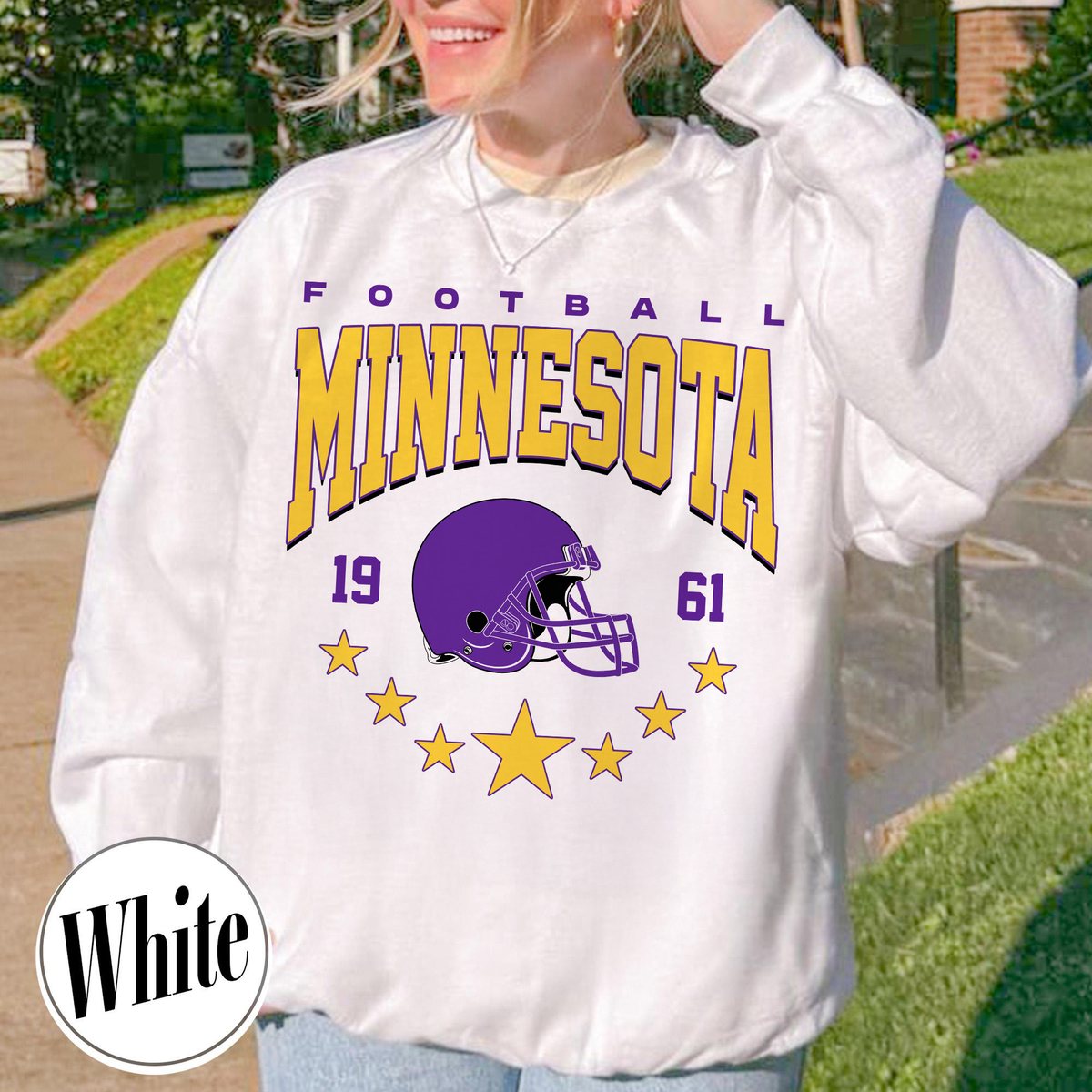 Unisex Minnesota football vintage crewneck sweatshirt for men and women