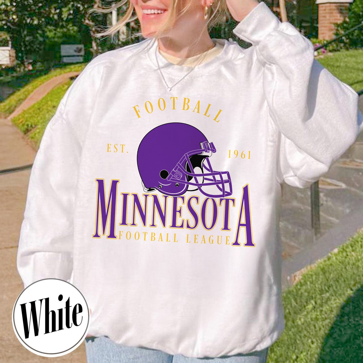 Unisex Minnesota football vintage crewneck sweatshirt for men and women