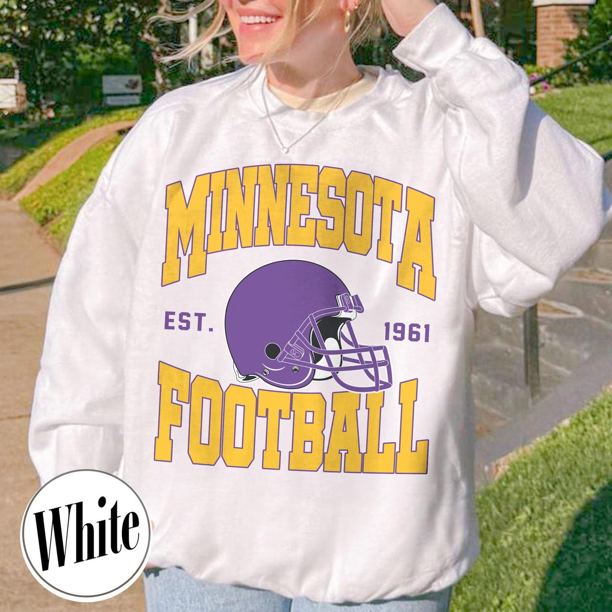 Unisex Minnesota football vintage crewneck sweatshirt for men and women