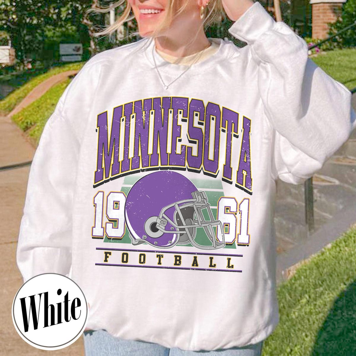 Unisex Minnesota football vintage crewneck sweatshirt for men and women