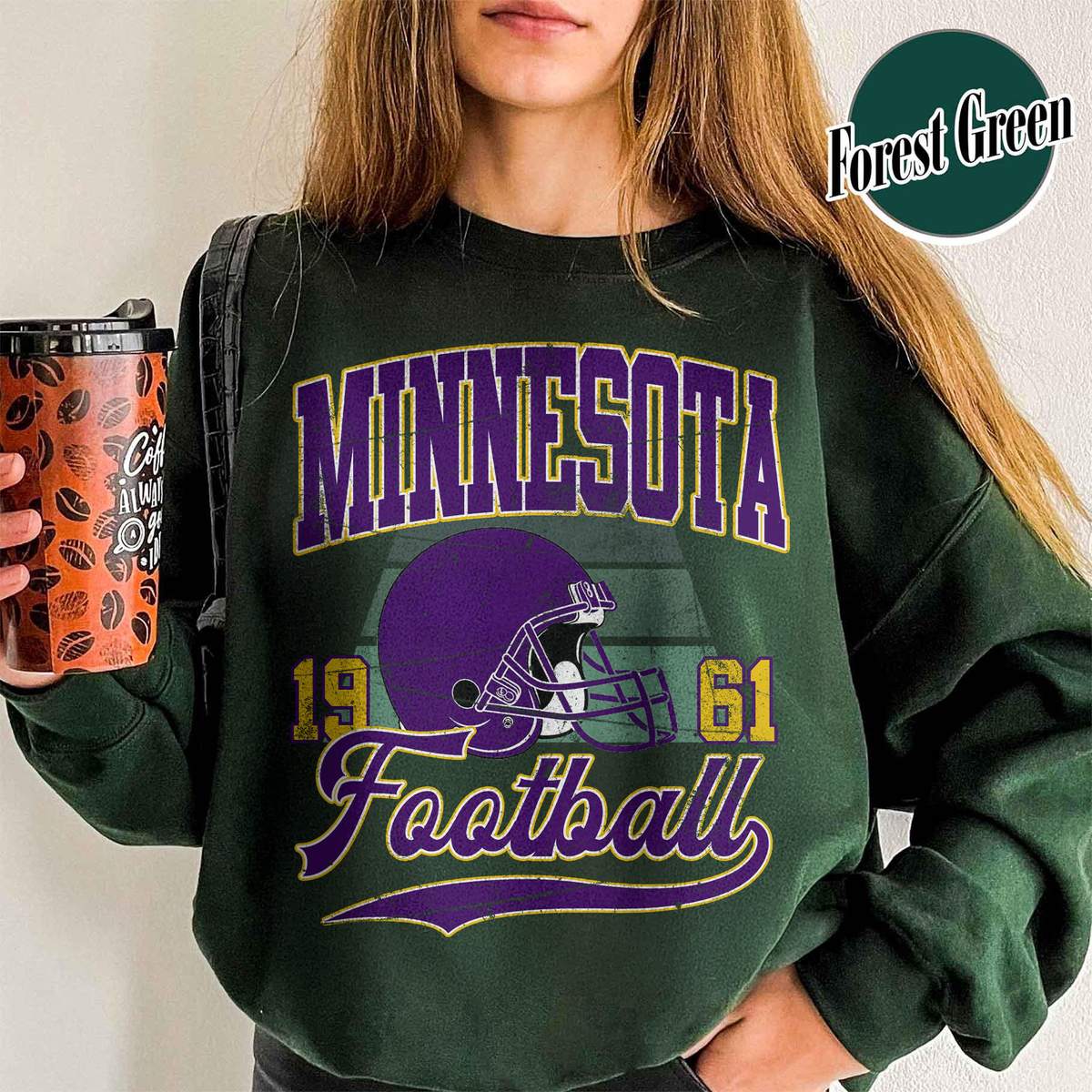 Unisex Minnesota football vintage crewneck sweatshirt for men and women