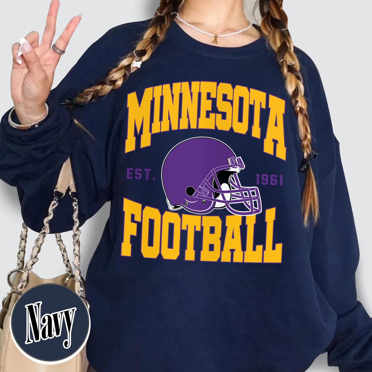 Unisex Minnesota football vintage crewneck sweatshirt for men and women
