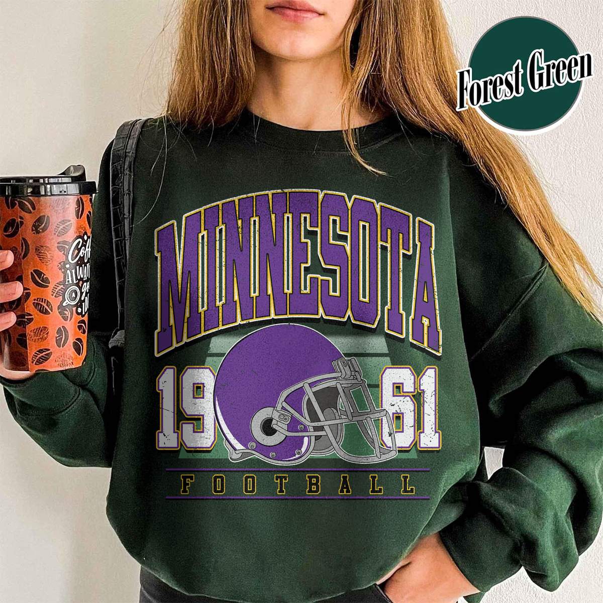 Unisex Minnesota football vintage crewneck sweatshirt for men and women