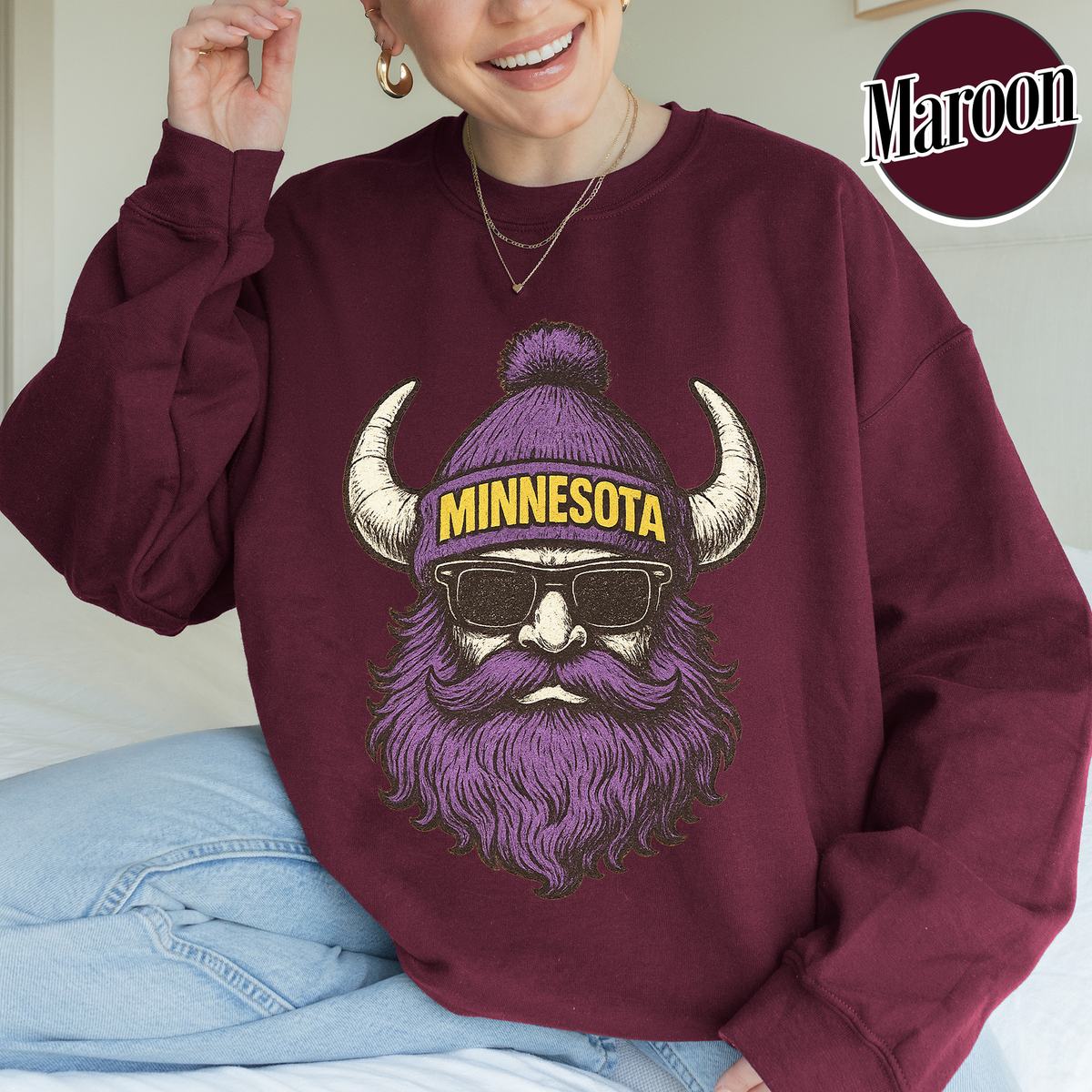 Unisex Minnesota football vintage crewneck sweatshirt for men and women