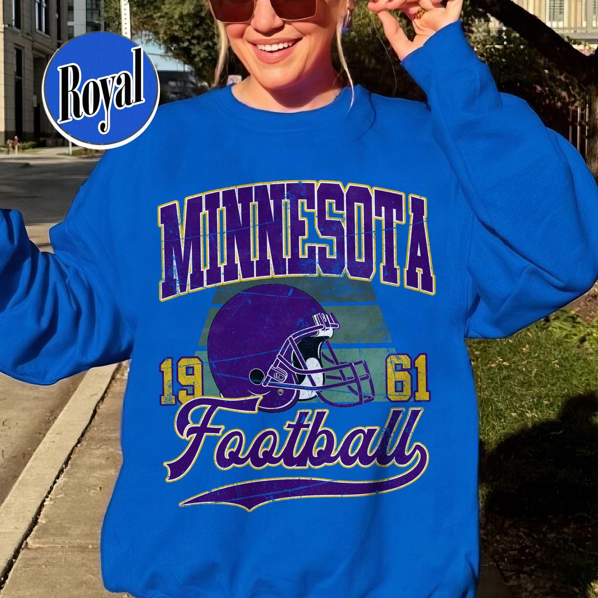 Unisex Minnesota football vintage crewneck sweatshirt for men and women