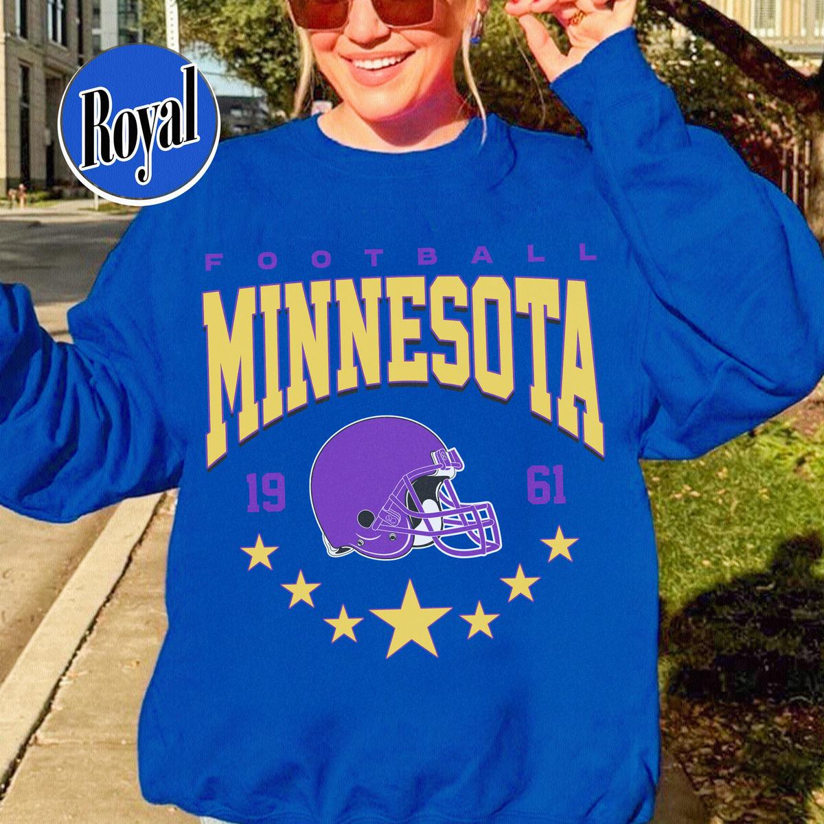 Unisex Minnesota football vintage crewneck sweatshirt for men and women