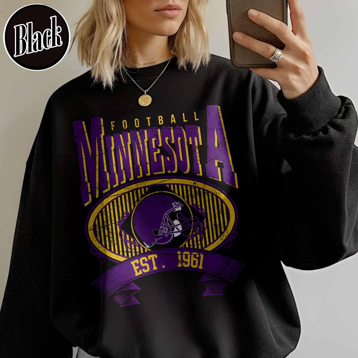 Unisex Minnesota football vintage crewneck sweatshirt for men and women